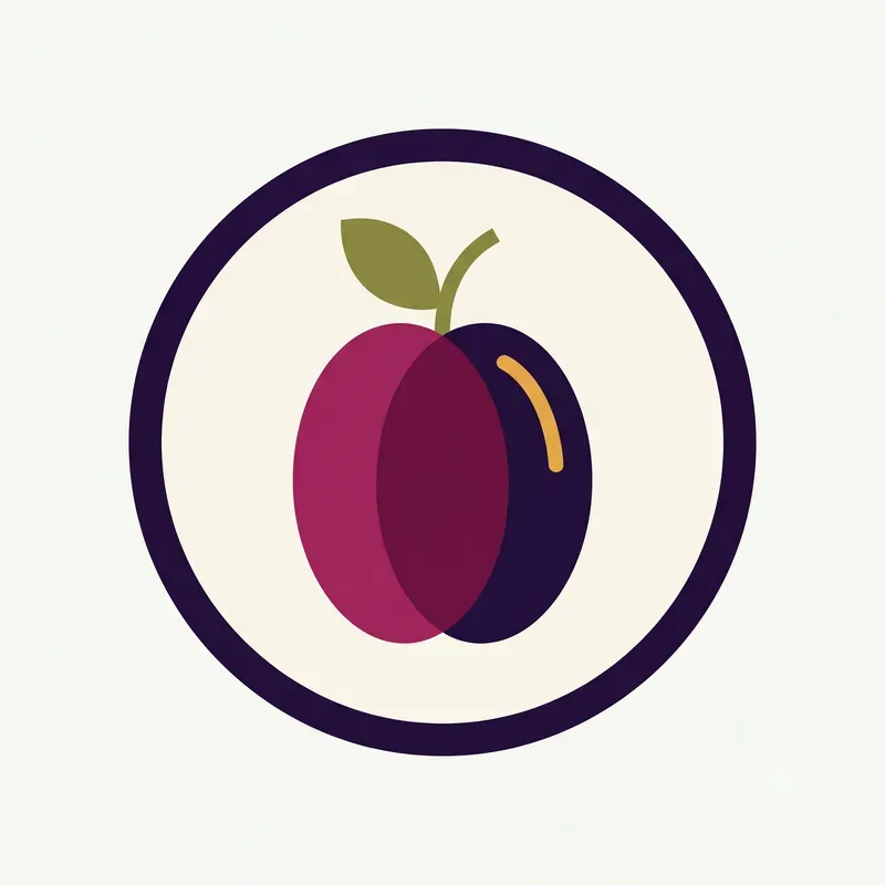 Modern Drupe Fruit Emblems