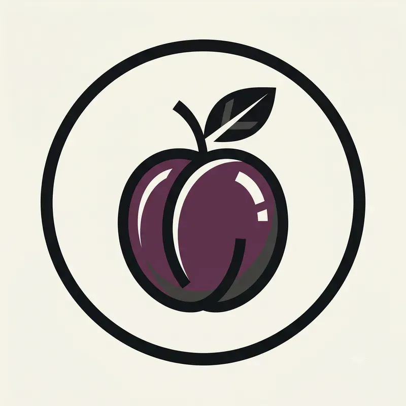 Modern Drupe Fruit Emblems