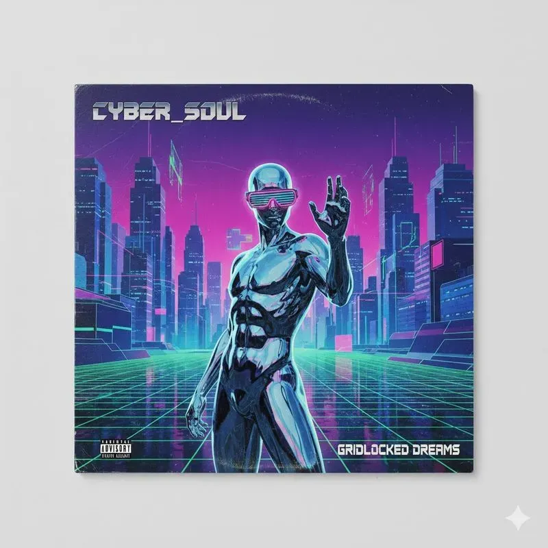 90s Y2k Neon Vinyl Album Covers