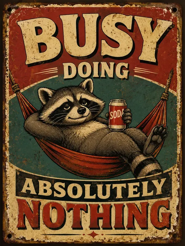 Vintage Funny Animal Tin Signs