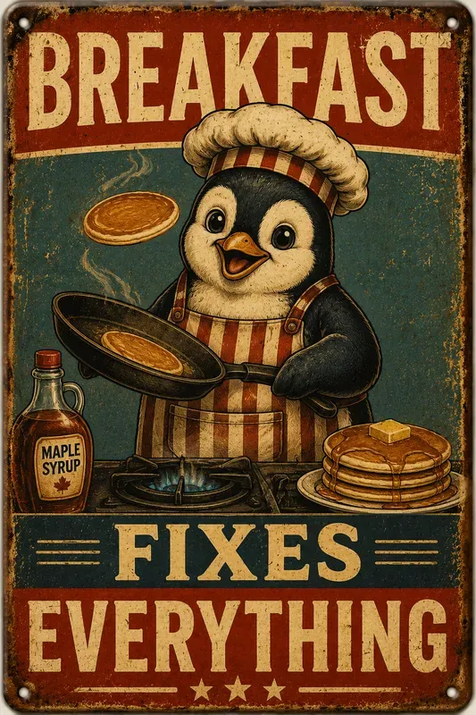 Vintage Funny Animal Tin Signs