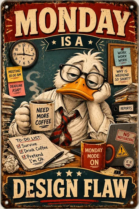 Vintage Funny Animal Tin Signs
