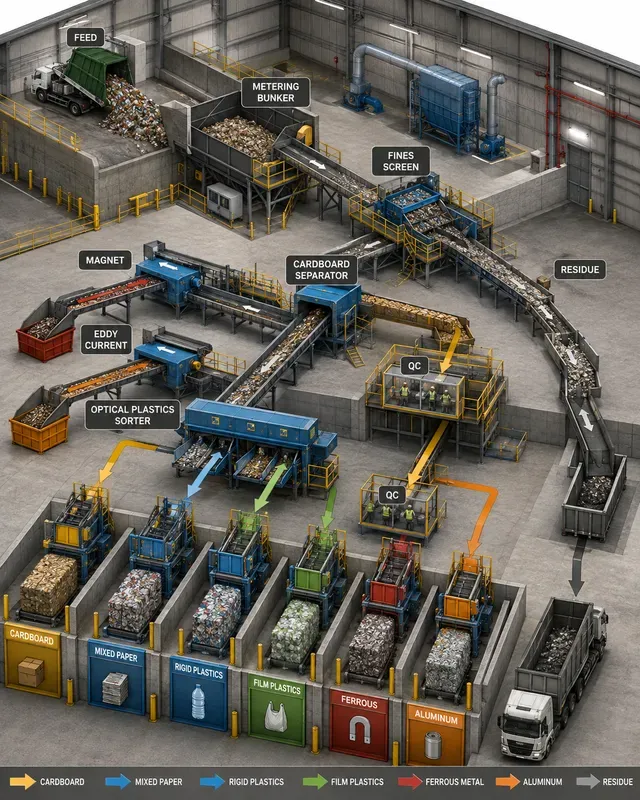 Materials Recovery Facility Sorting Flows