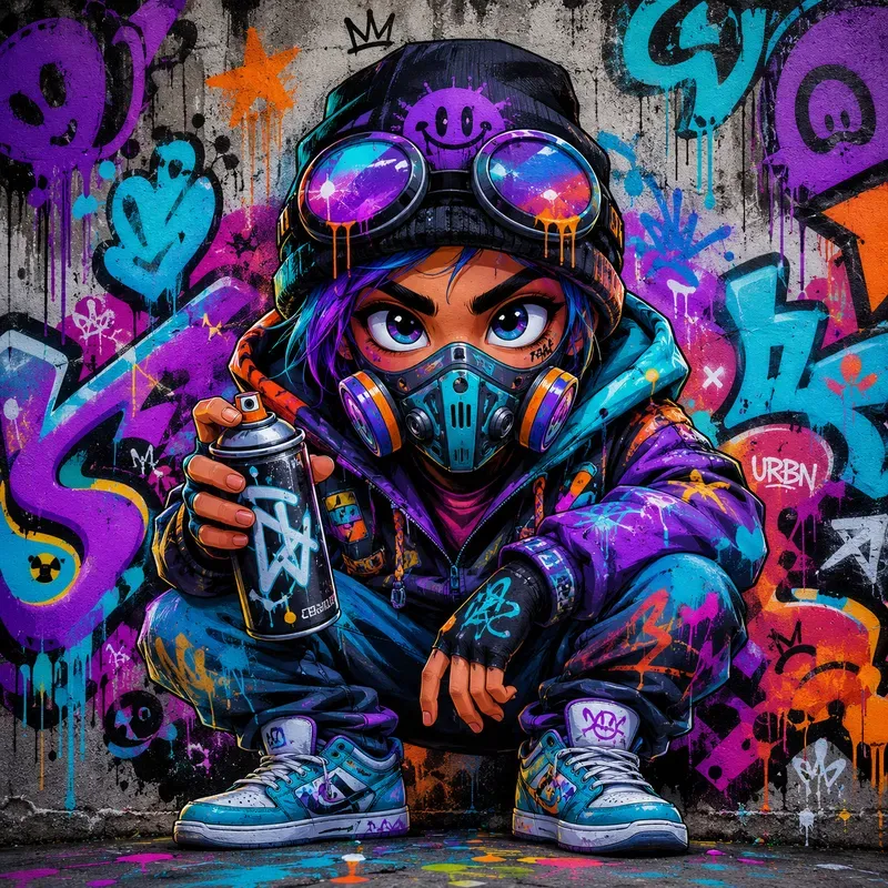 Urban Graffiti Character Art