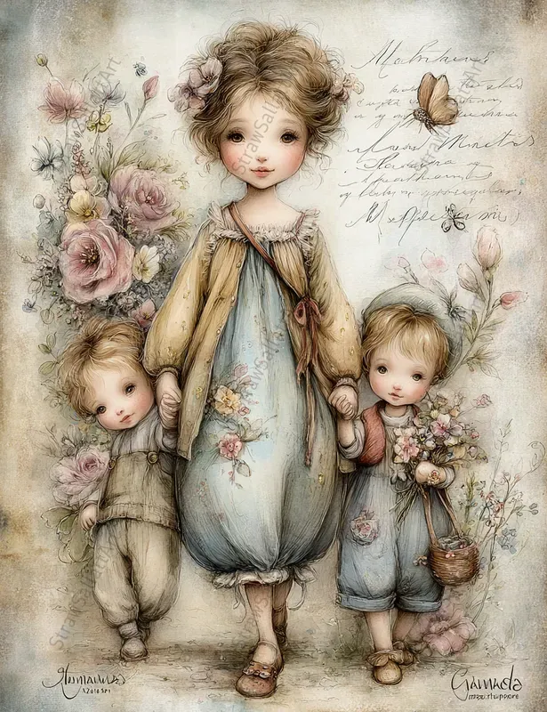 Mothers Day Junk Journal Boho Style Art