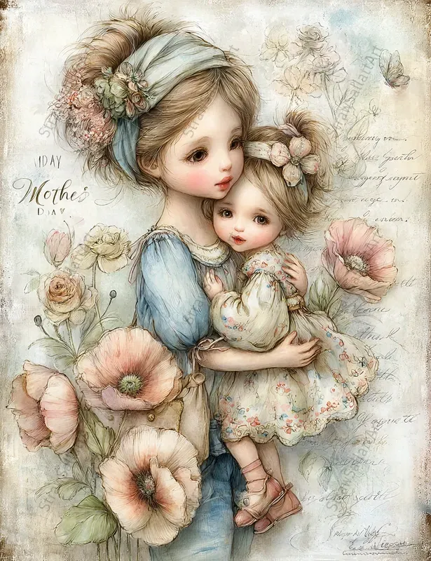 Mothers Day Junk Journal Boho Style Art