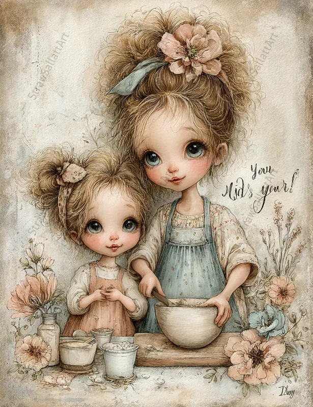 Mothers Day Junk Journal Boho Style Art