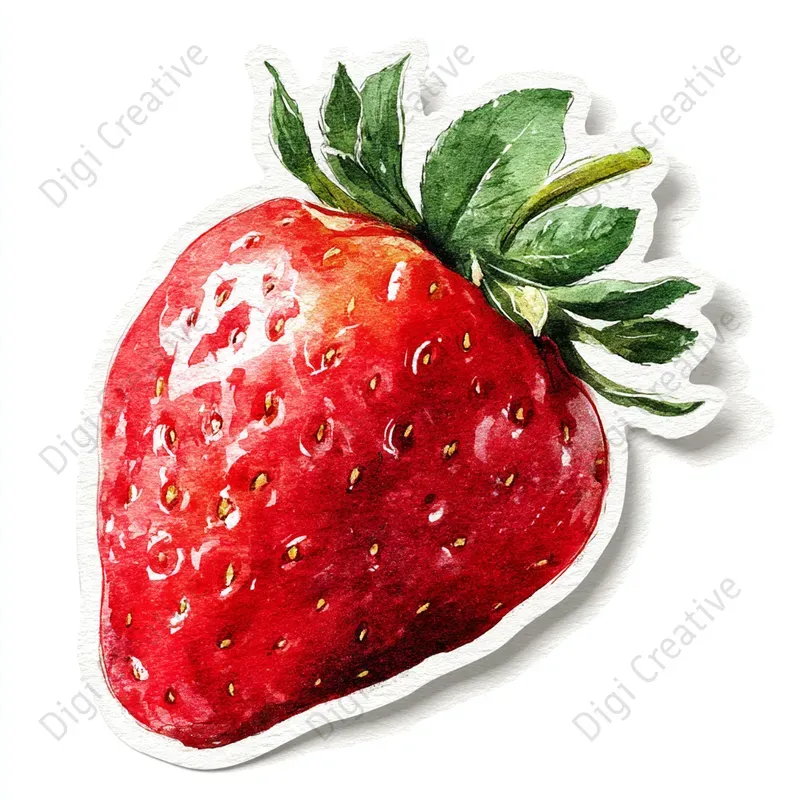 Seasonal Watercolor Sticker Art