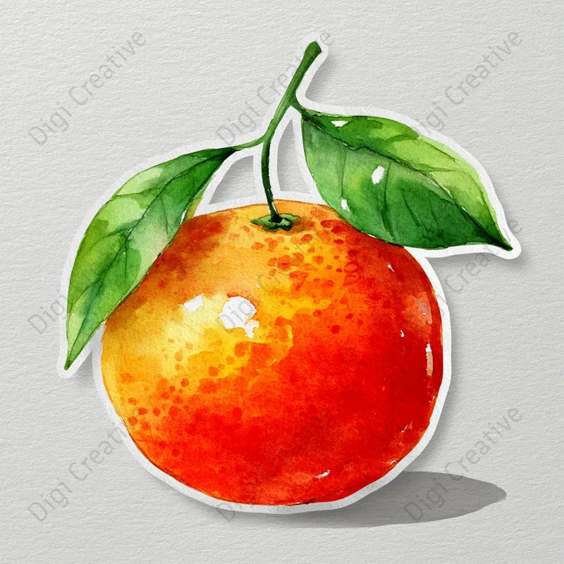 Seasonal Watercolor Sticker Art