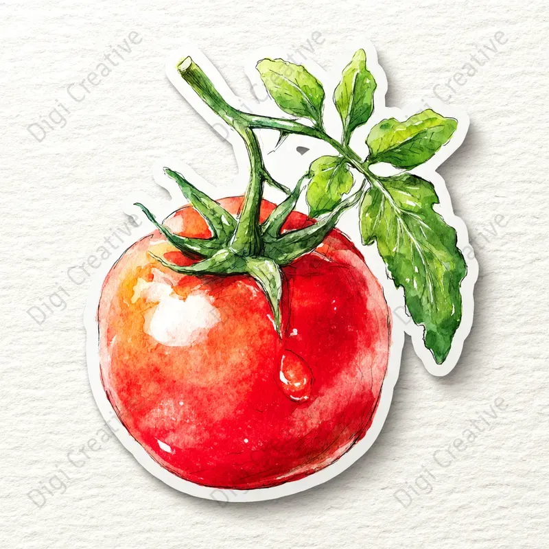 Seasonal Watercolor Sticker Art