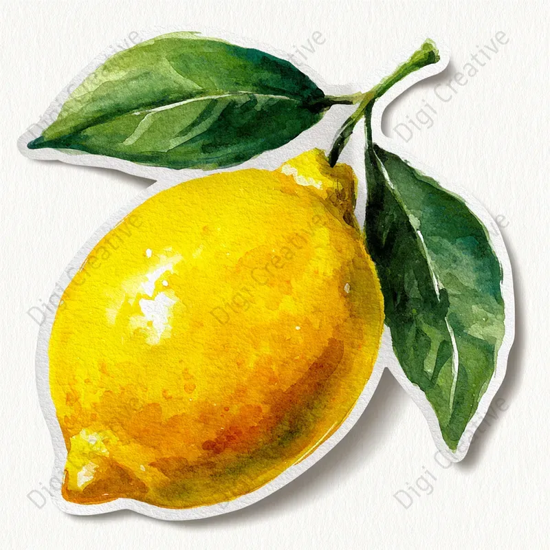 Seasonal Watercolor Sticker Art