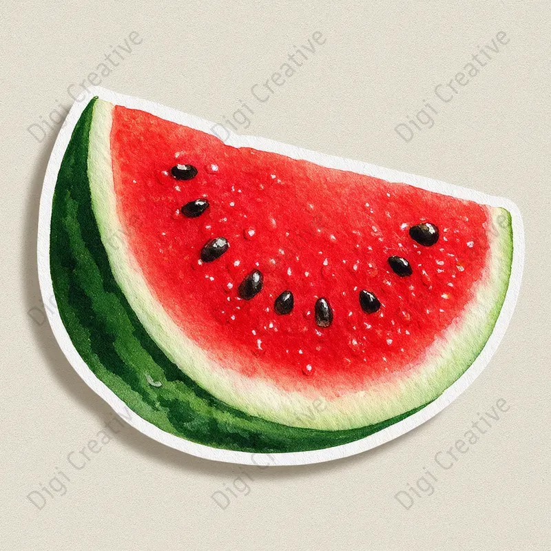 Seasonal Watercolor Sticker Art