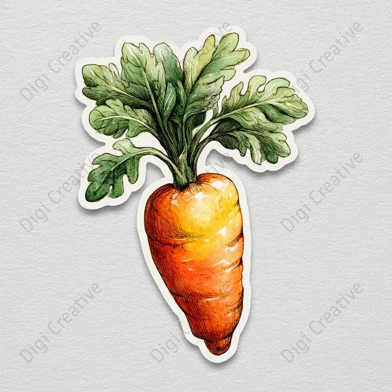 Seasonal Watercolor Sticker Art