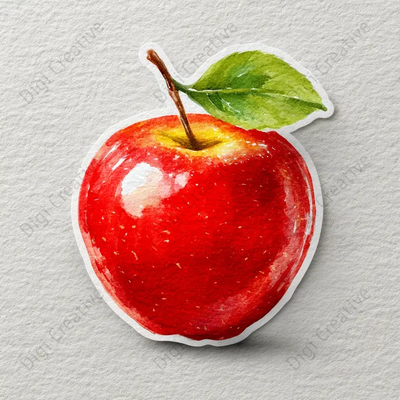 Seasonal Watercolor Sticker Art