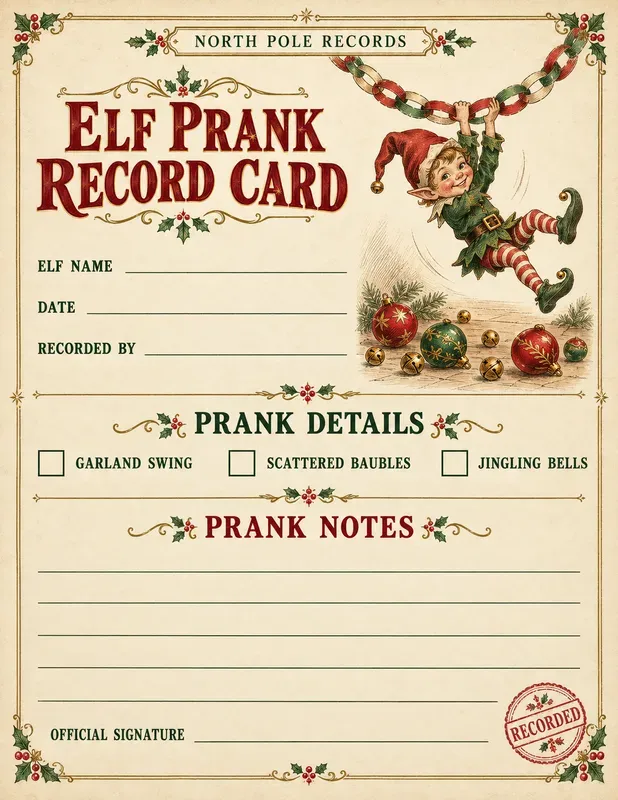 Funny Elf Mischief Printable Kits
