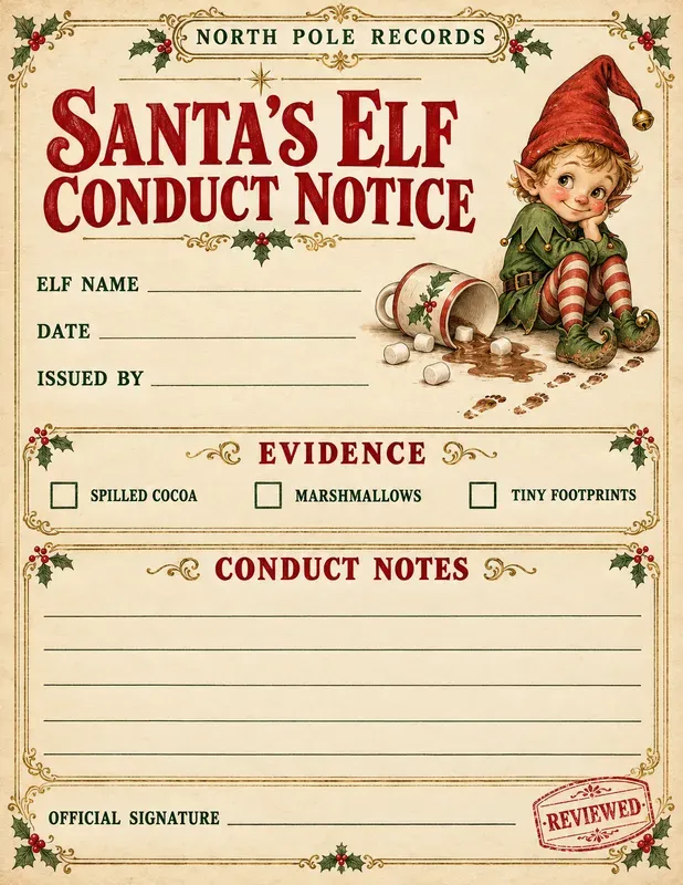 Funny Elf Mischief Printable Kits