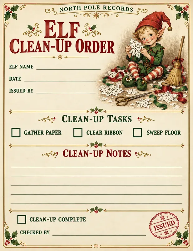 Funny Elf Mischief Printable Kits
