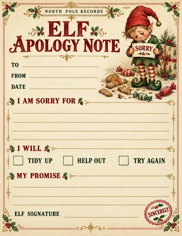 Funny Elf Mischief Printable Kits