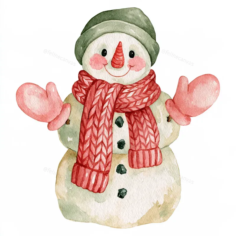 Soft Christmas Watercolor Cliparts