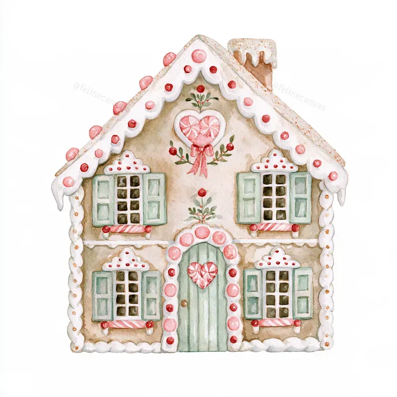 Soft Christmas Watercolor Cliparts