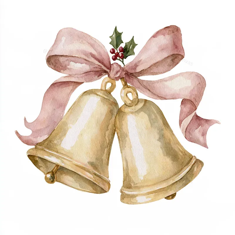 Soft Christmas Watercolor Cliparts