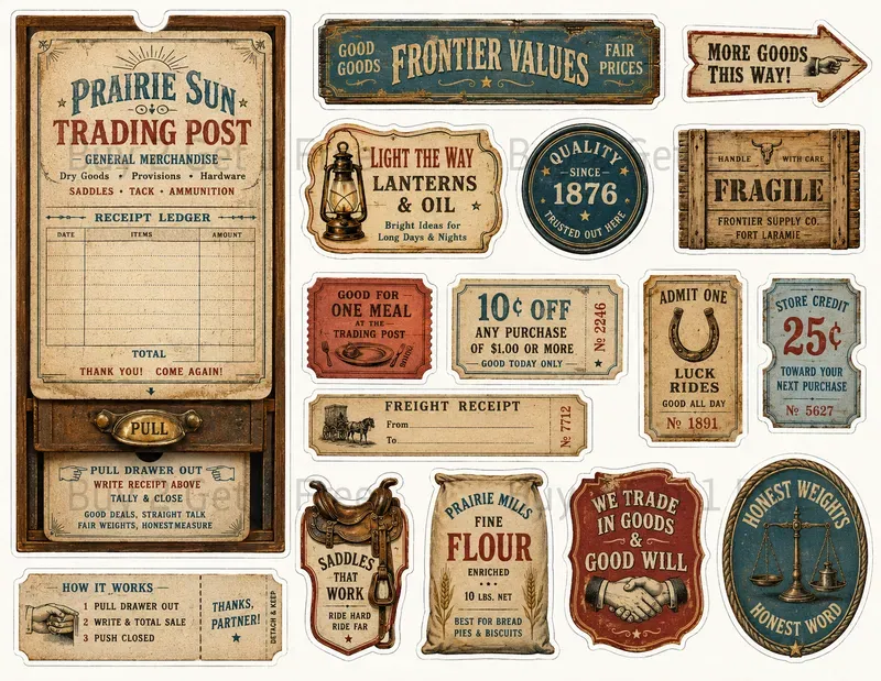 Western Advertising Ephemera Sheets