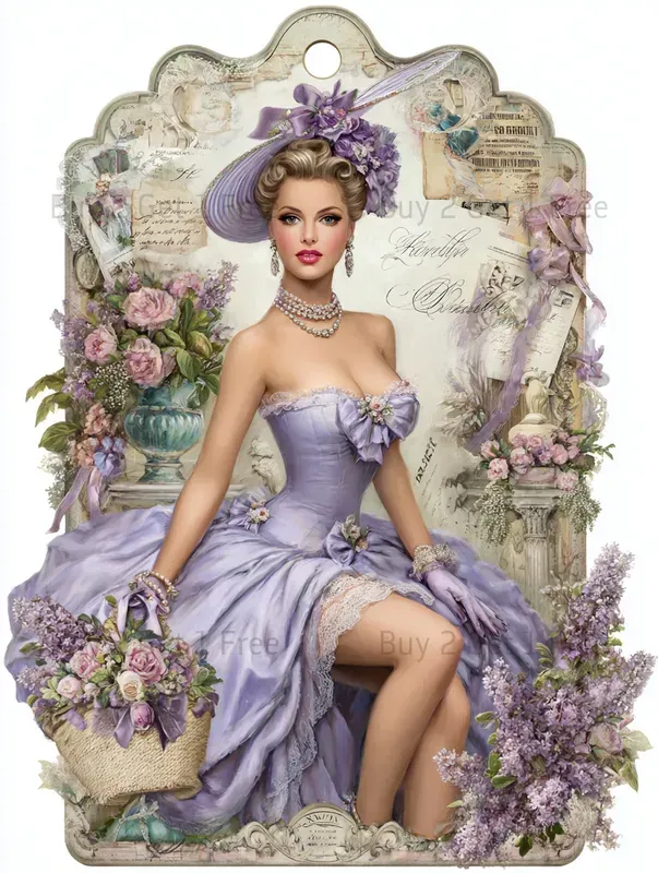 Lavender French Vintage Product Tags