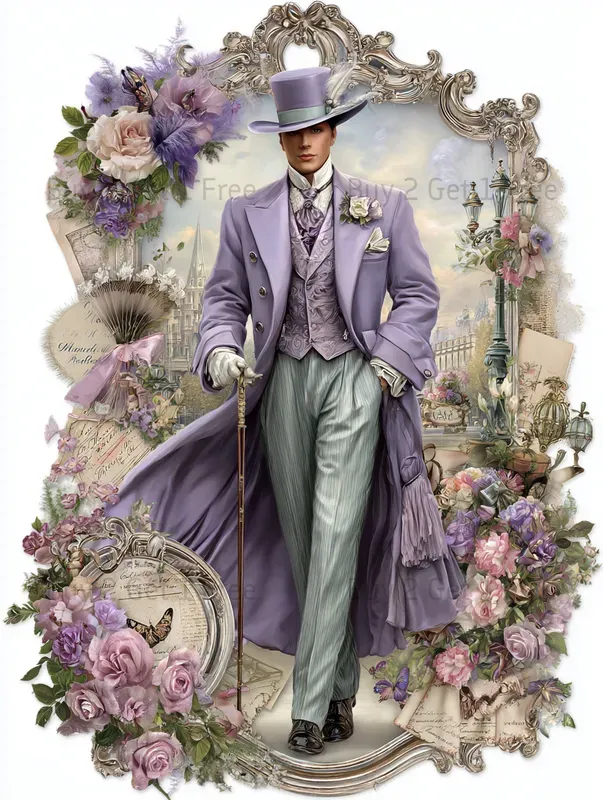 Lavender French Vintage Product Tags