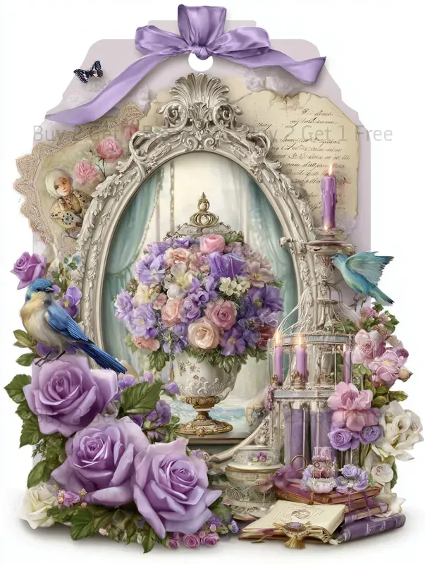 Lavender French Vintage Product Tags