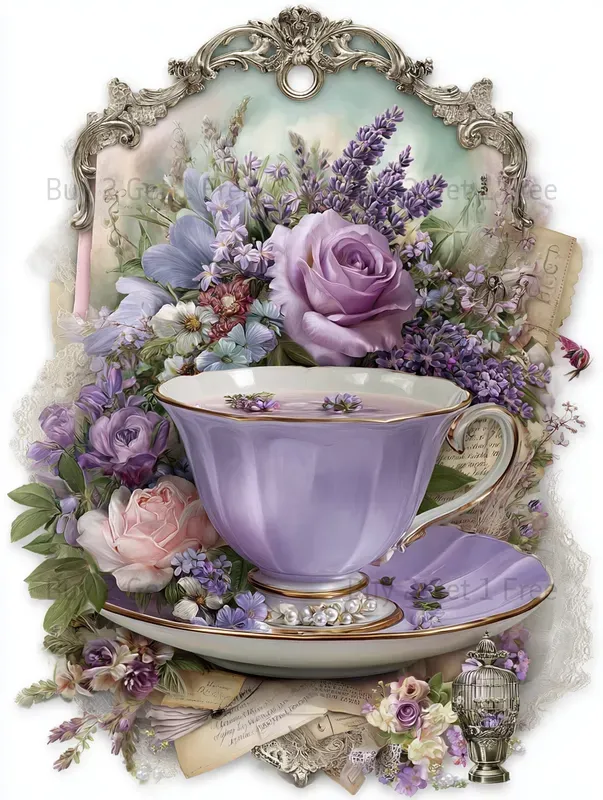 Lavender French Vintage Product Tags