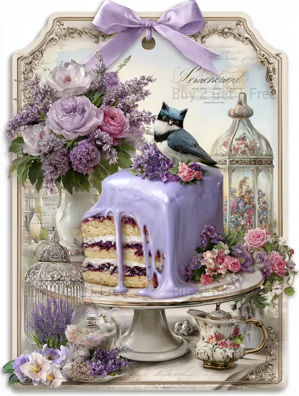 Lavender French Vintage Product Tags