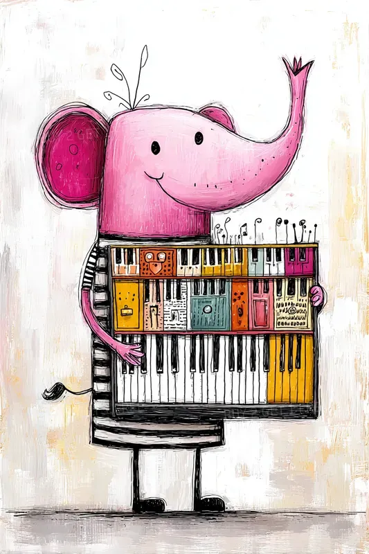 Animals Birds Playing Musical Instruments
