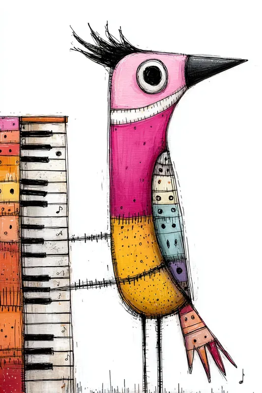 Animals Birds Playing Musical Instruments