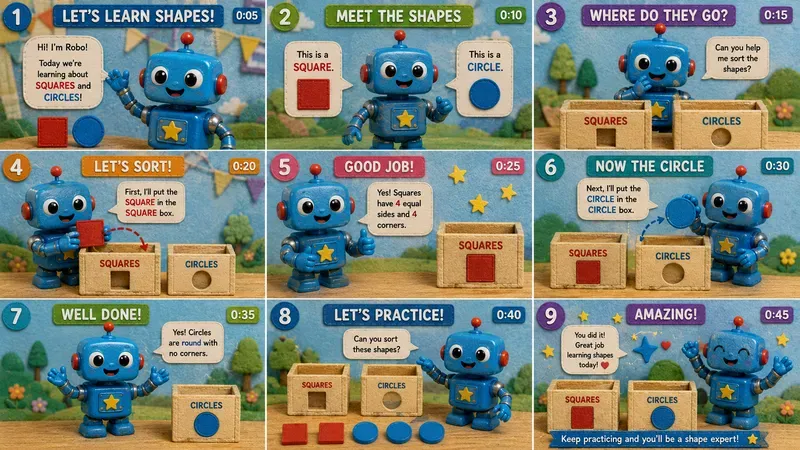 Childrens Educational Video Storyboards