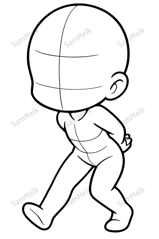 Adorable Chibi Character Base Templates
