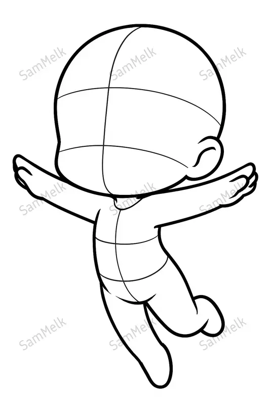 Adorable Chibi Character Base Templates