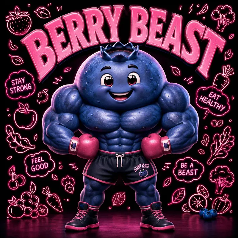 Neon Fitness Mascot Poster Packs