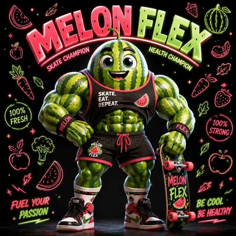 Neon Fitness Mascot Poster Packs