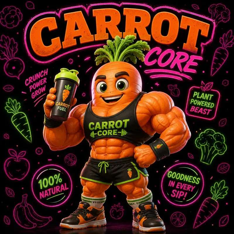 Neon Fitness Mascot Poster Packs