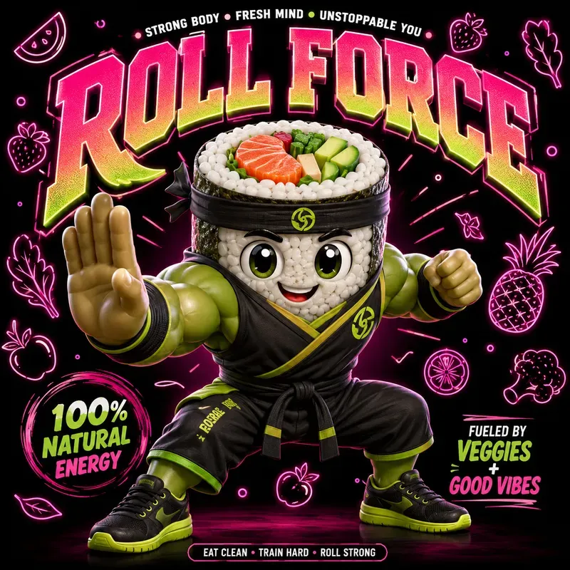Neon Fitness Mascot Poster Packs
