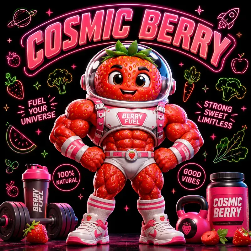 Neon Fitness Mascot Poster Packs