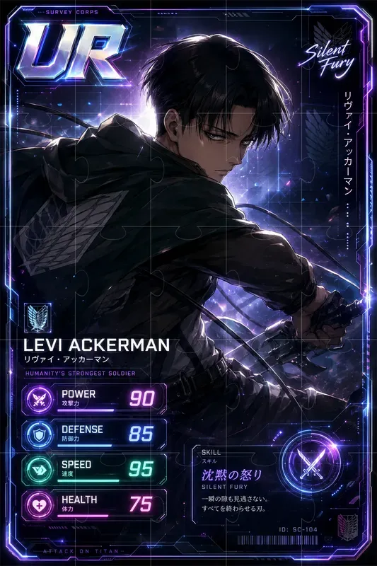Modern Anime Trading Card Designs