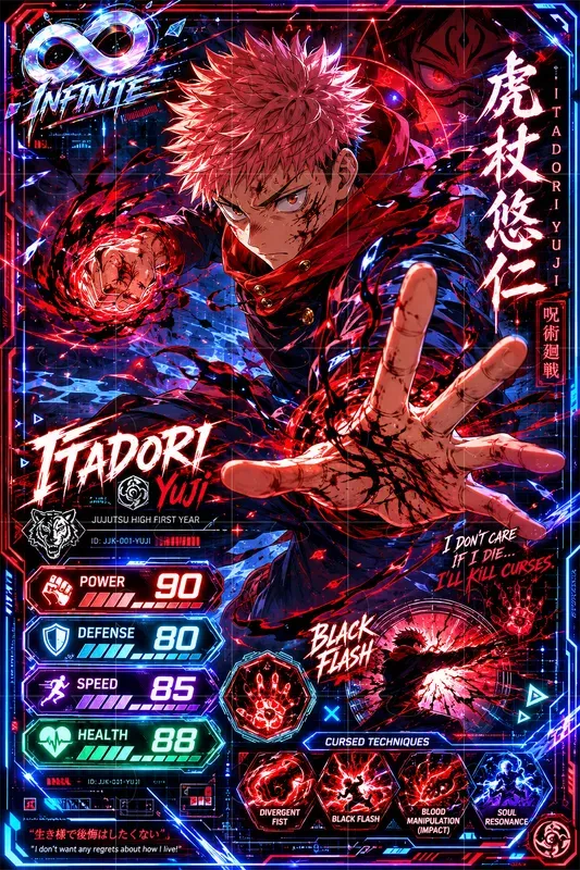 Modern Anime Trading Card Designs