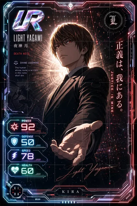 Modern Anime Trading Card Designs