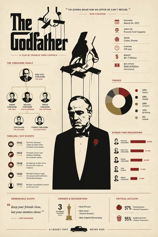 Classic Movie Infographic Posters