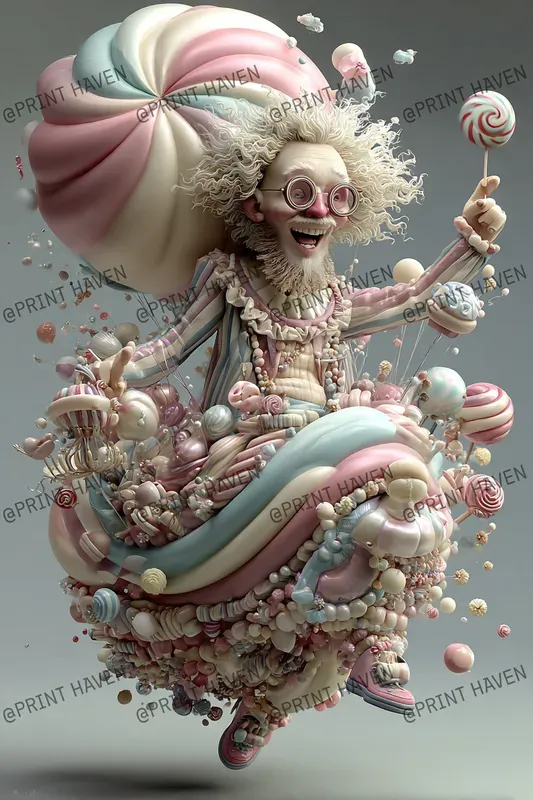 Teeth And Sugar 3d Surreal Art