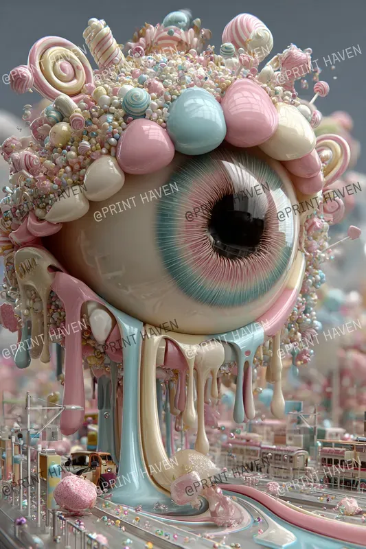 Teeth And Sugar 3d Surreal Art