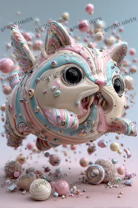 Teeth And Sugar 3d Surreal Art