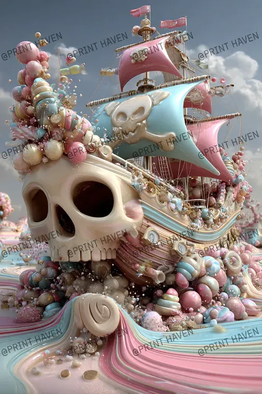 Teeth And Sugar 3d Surreal Art
