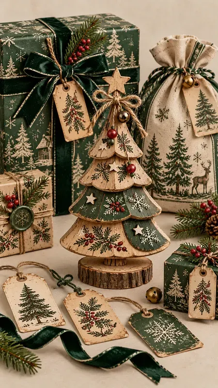 Christmas Wooden Gift Ephemera